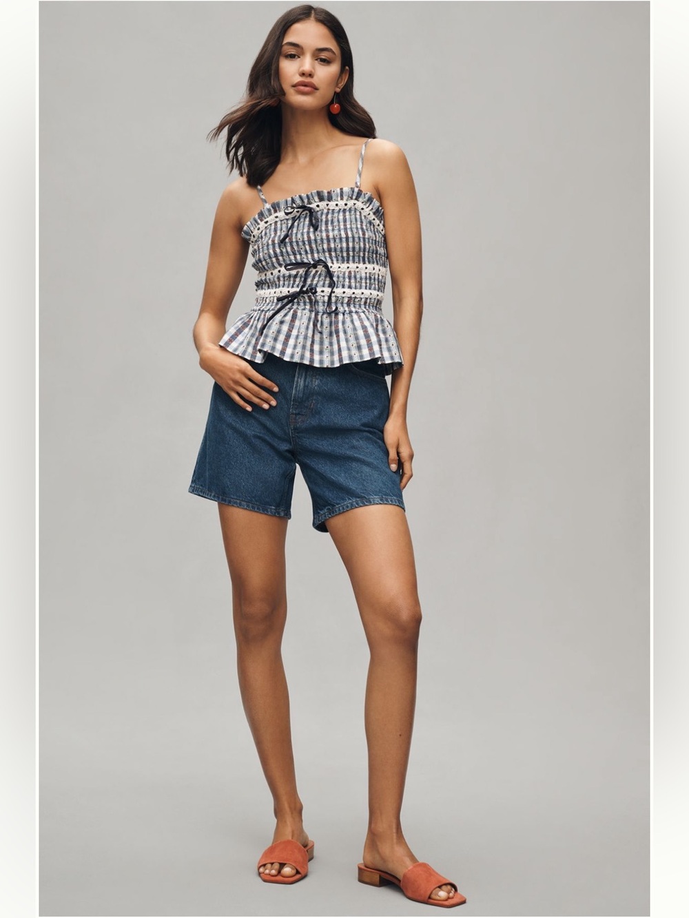 NWT Reformation Raye Mid Rise Jean Shorts